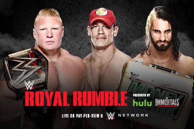 Almost 5 Star Match Reviews Brock Lesnar Vs John Cena Vs Seth Rollins Wwe Royal Rumble 