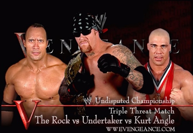 (Almost) 5-Star Match Reviews: The Undertaker vs. Kurt Angle vs. The Rock – WWE Vengeance 2002