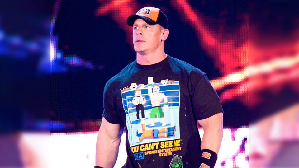 John Cena wearing 8-Bit T-Shirt
