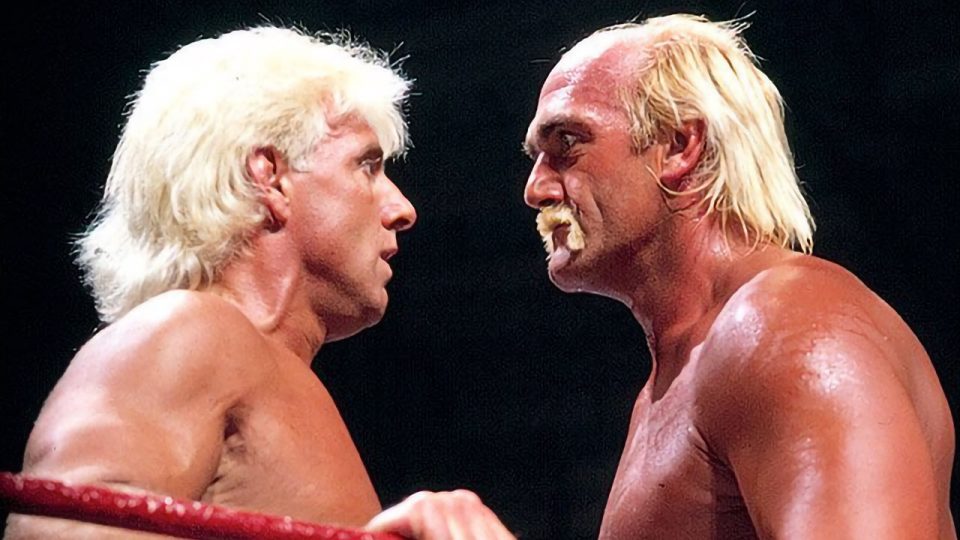 Ric Flair and Hulk Hogan face off