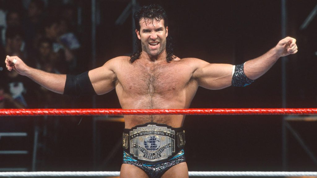 Razor Ramon Scott Hall taunts as WWF Intercontinental Champion on WWF Wrestling Challenge 1994