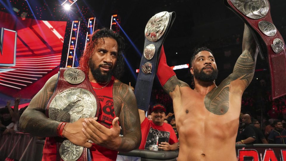 The Usos WWE Raw and SmackDown Tag Team Champions
