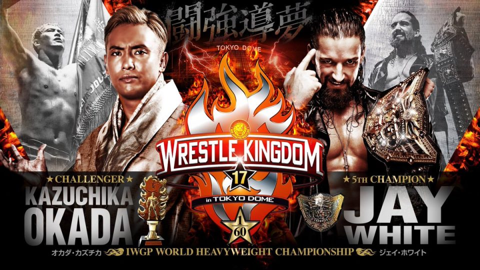Wrestle Kingdom 17 poster Kazuchika Okada Jay White