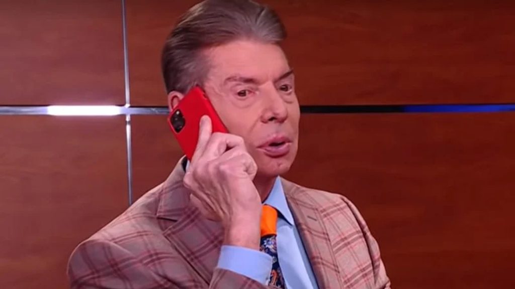 Vince McMahon on the phone