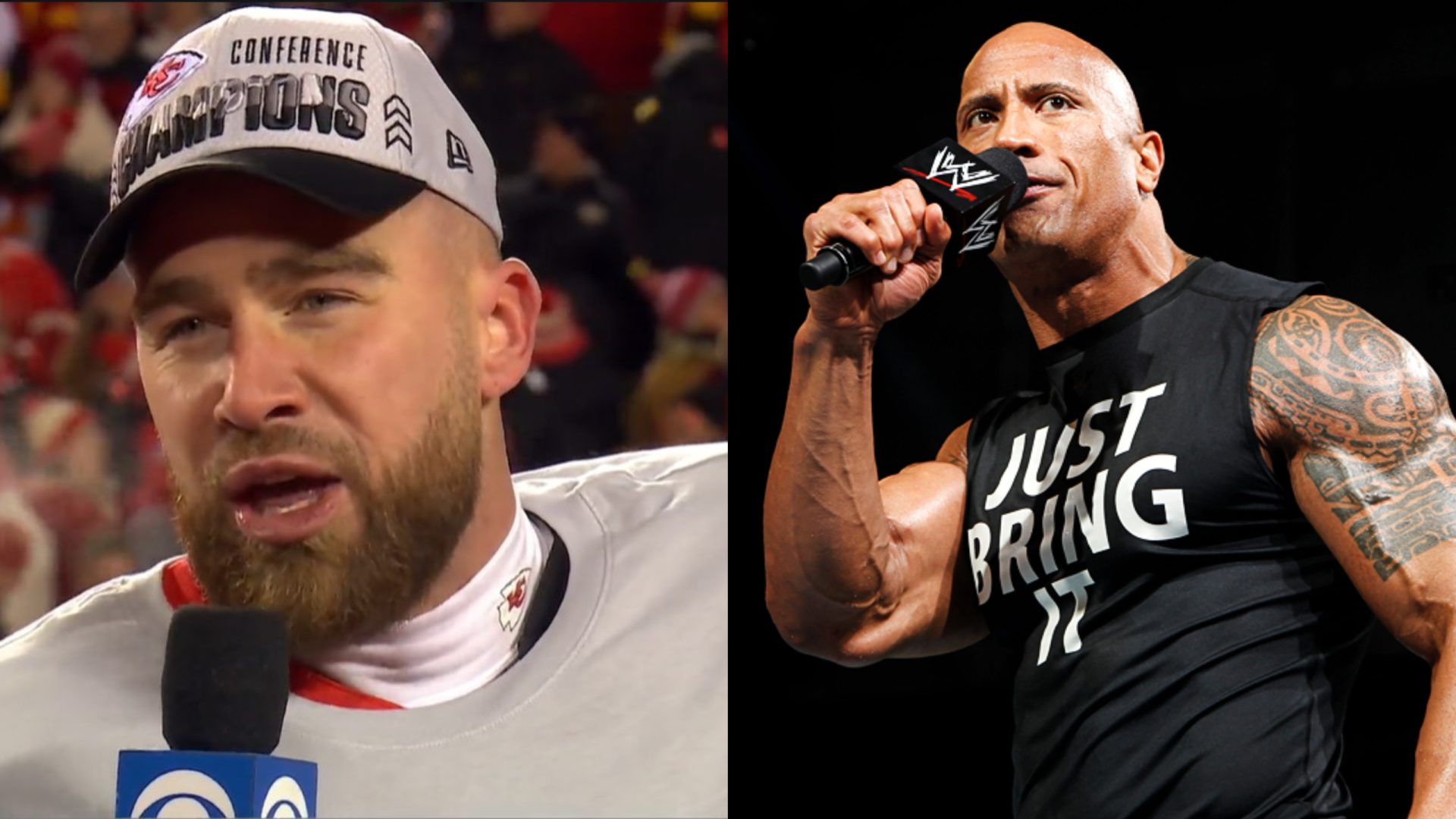 Travis Kelce uses The Rock's catchphrase after Chiefs win AFC title