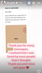 Riho Instagram Story
