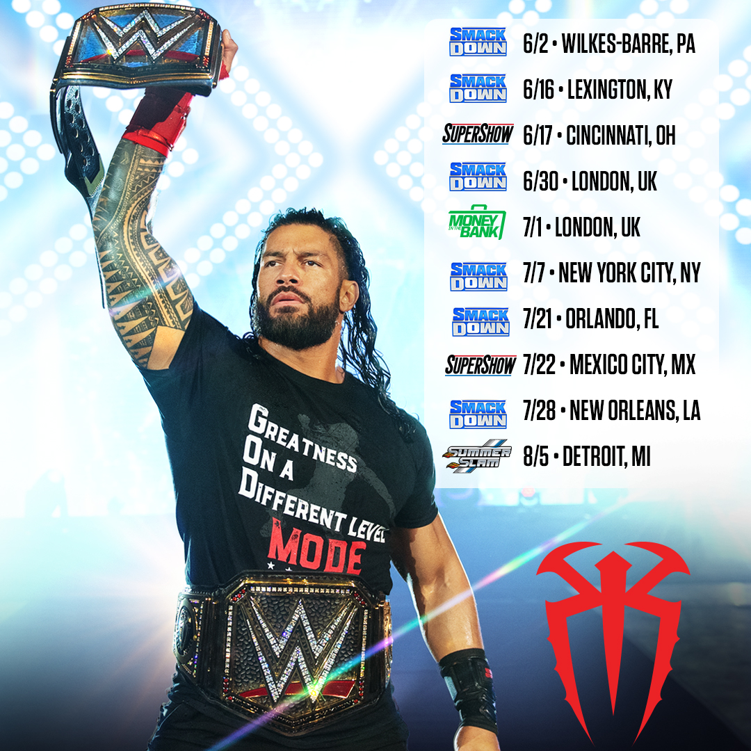 Roman Reigns Schedule Heading To SummerSlam TJR Wrestling