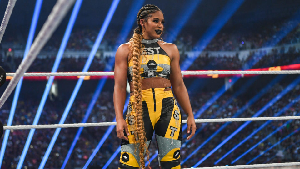 Bianca Belair in the ring at SummerSlam 2023