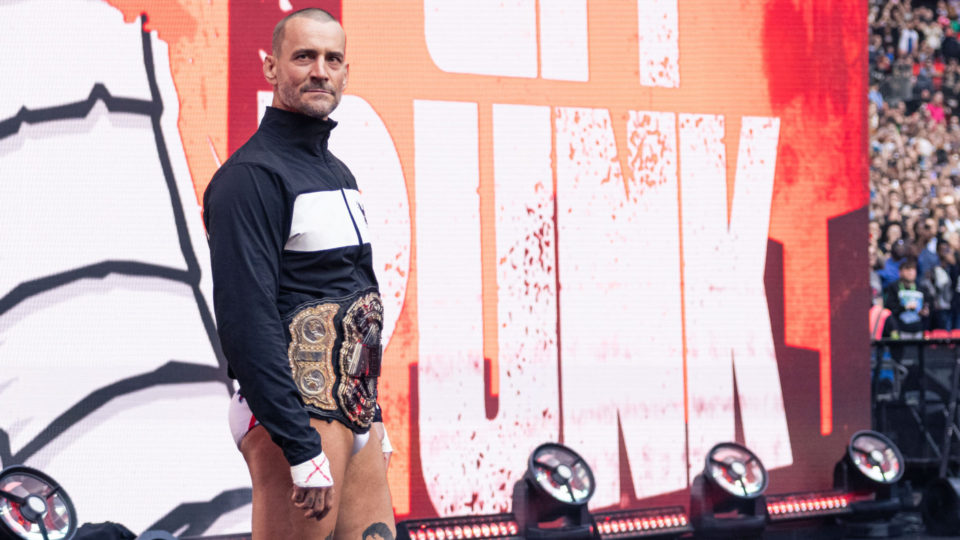 CM Punk making his entrance at AEW All In