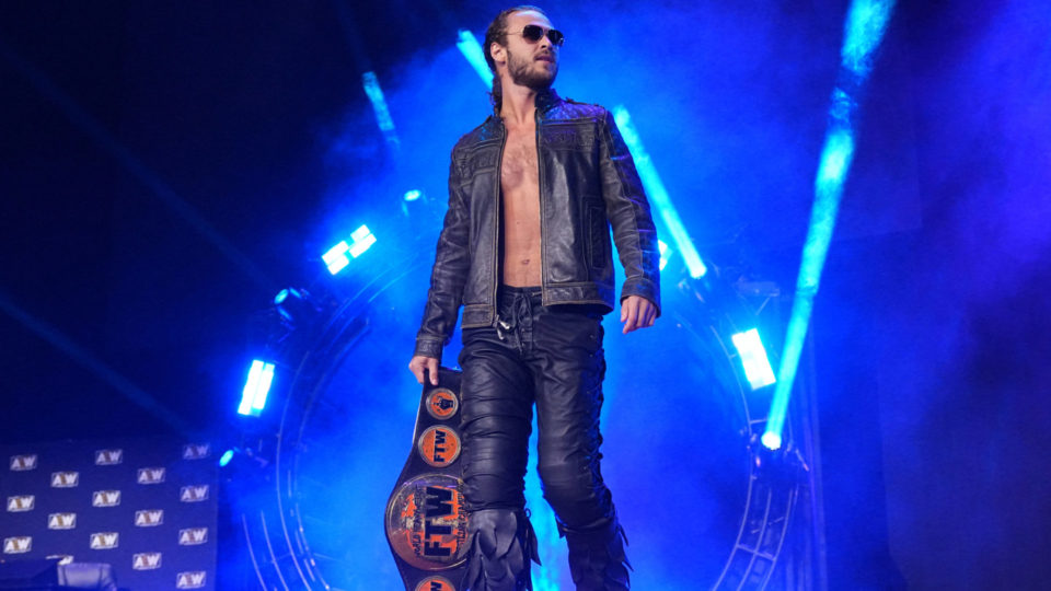 Jack Perry making his entrance with the FTW Championship