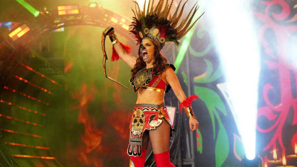 Thunder Rosa making her entrance in AEW