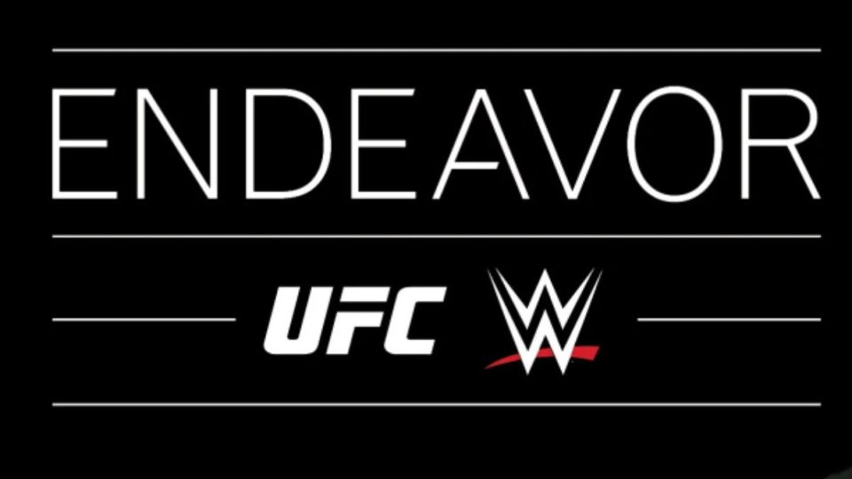 The logos of Endeavor, UFC and WWE