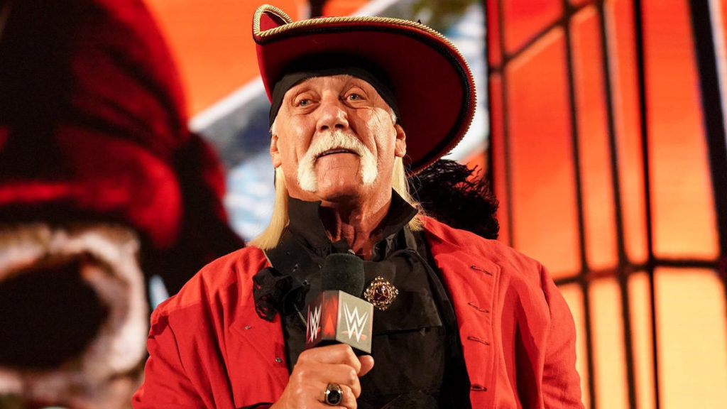 Hulk Hogan speaking at WrestleMania 37