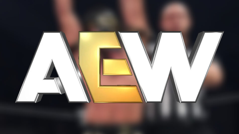 AEW logo over blurred Bandido